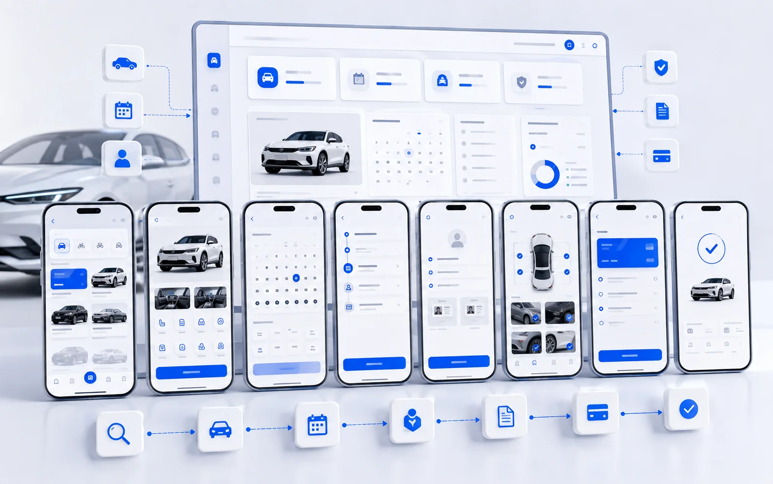 DoorStep Drive booking application project interface