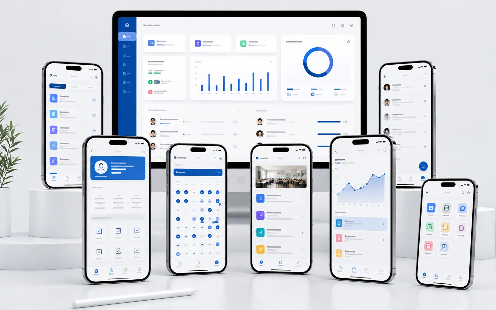 VidhyaAahvan mobile school ERP project interface